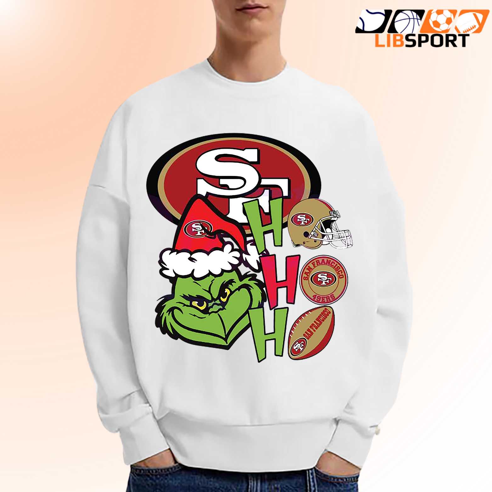 Grinch Ho Ho Ho San Francisco 49ers T Shirt, Christmas Unisex Tee